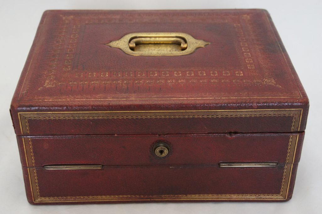 19thc Leather Writing Box