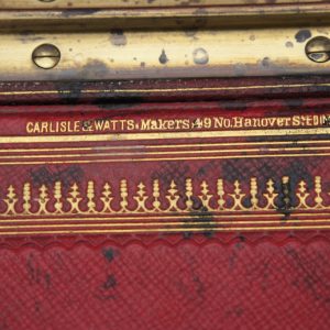 19thc Leather Writing Box made by Carlisle and Watts.
