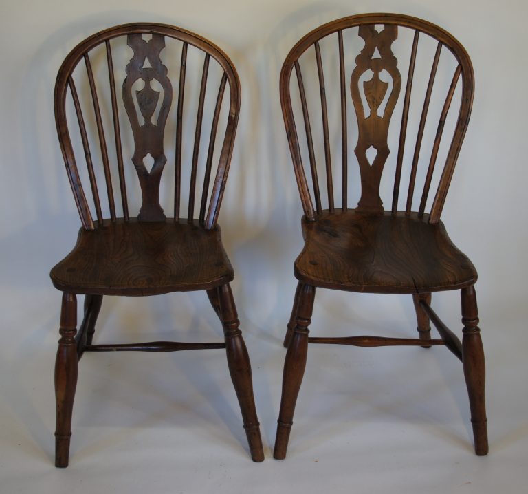 Pr 19thc Windsor Side Chairs