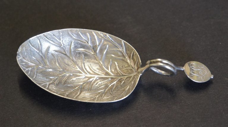 18thc Silver Caddy Spoon